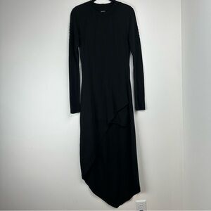 Jonny‎ Cota Studio Dress Size Small Black Moto Asymmetrical Goth Industrial